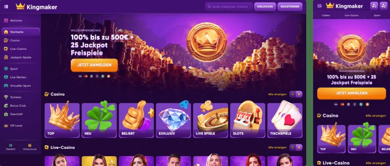 Image: Erfahrungen mit dem Kingmaker Casino in Deutschland: Echte Gewinne oder nicht?